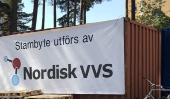 Nordisk VVS utför stambyte åt Brf Norrhöjden i Kungsängen.